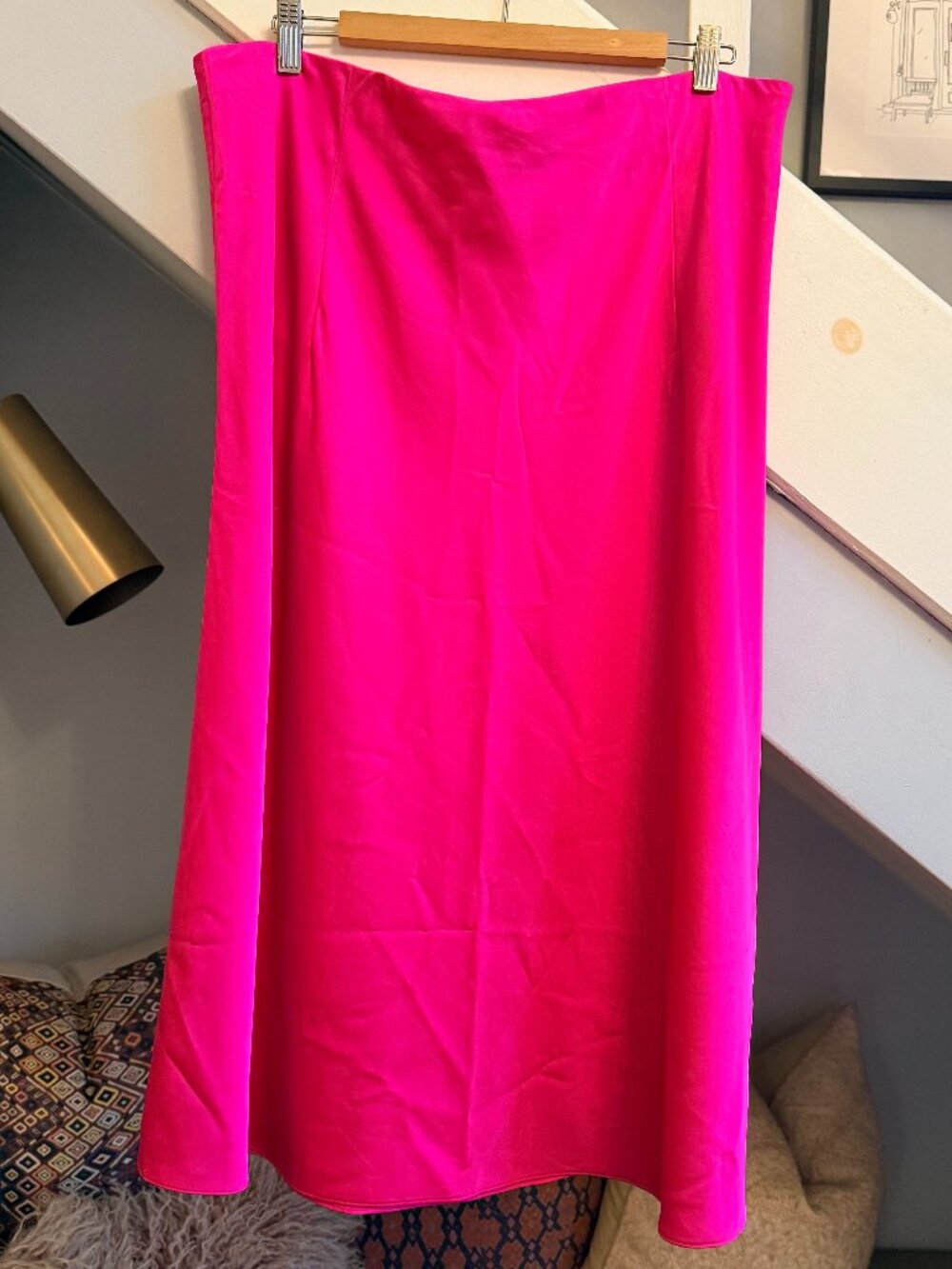 J. Crew. Hot Pink Gwyneth Slip Skirt (XXL)